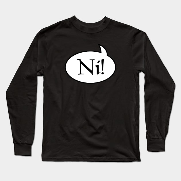 "Ni!" Word Balloon Long Sleeve T-Shirt by GloopTrekker